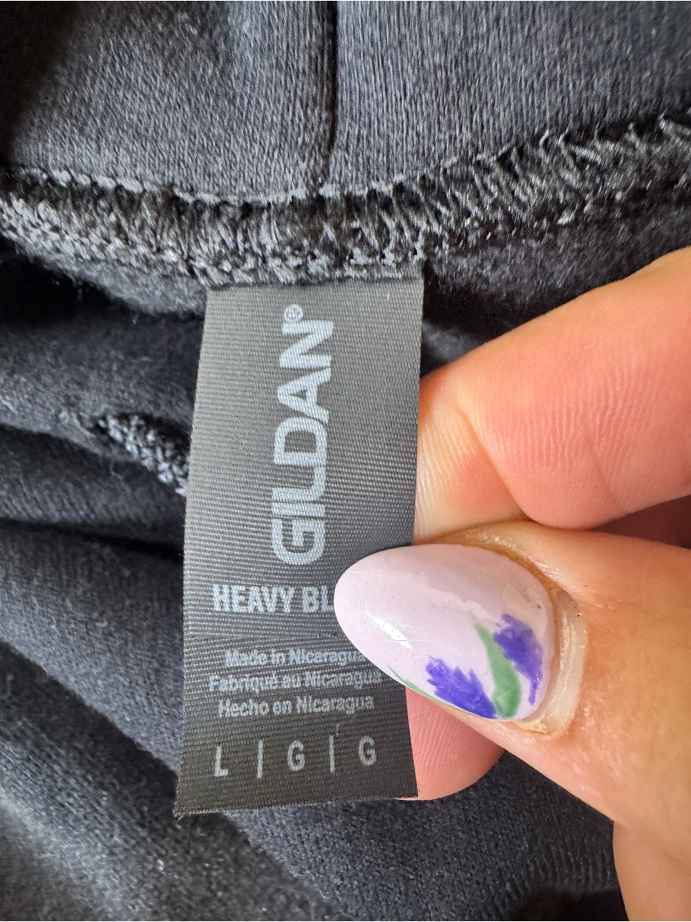 Gildan Black Hoodie with White Forever Rad Chest Logo - Picture 5 of 5